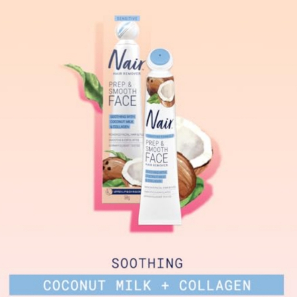 Nair Prep & Smooth Face Hair Remover Cream Sensitive Skin Formula